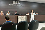 Acadêmicas de Direito na reunião da Mulher Advogada OAB