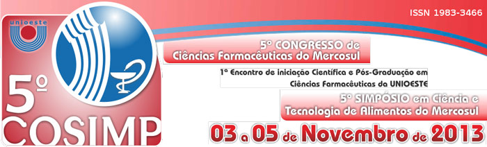 5º Congresso de Ciências Farmacêuticas do MERCOSUL e 5º Simpósio em Ciência e Tecnologia de Alimentos do MERCOSUL